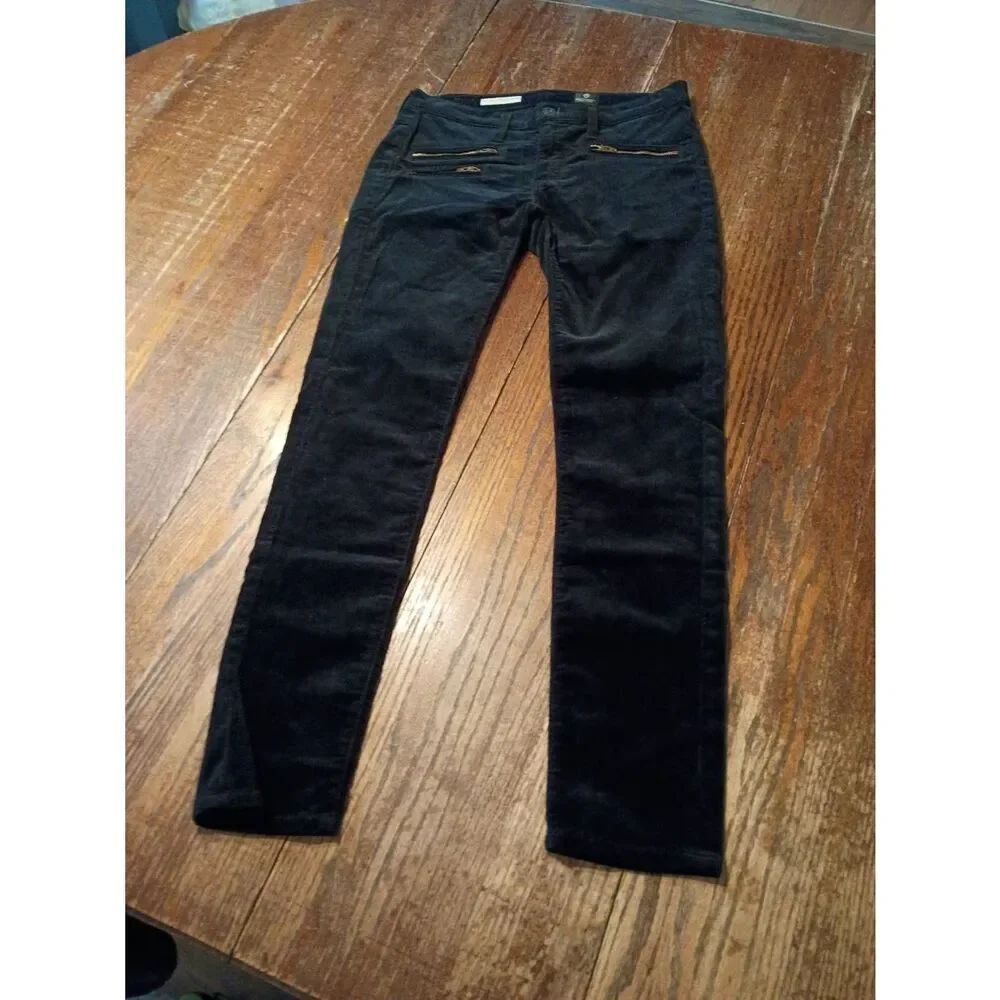 26" Waist Adriano Goldschmied Moto Stevie Ankle Mid Rise Corduroy Casual Pants